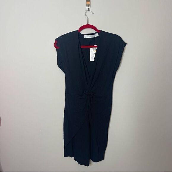 IRO Pheao draped dress in black New - Picture 5 of 14